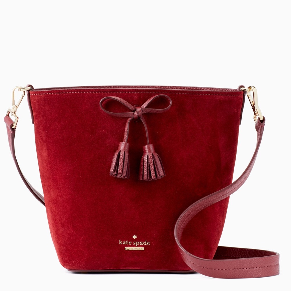 Kate Spade Hayes Street Suede Vanessa Bucket Bag